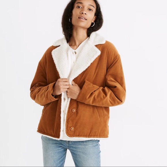 Madewell Jackets & Blazers - Madewell (Re)sourced Sherpa-Lined Corduroy Jacket